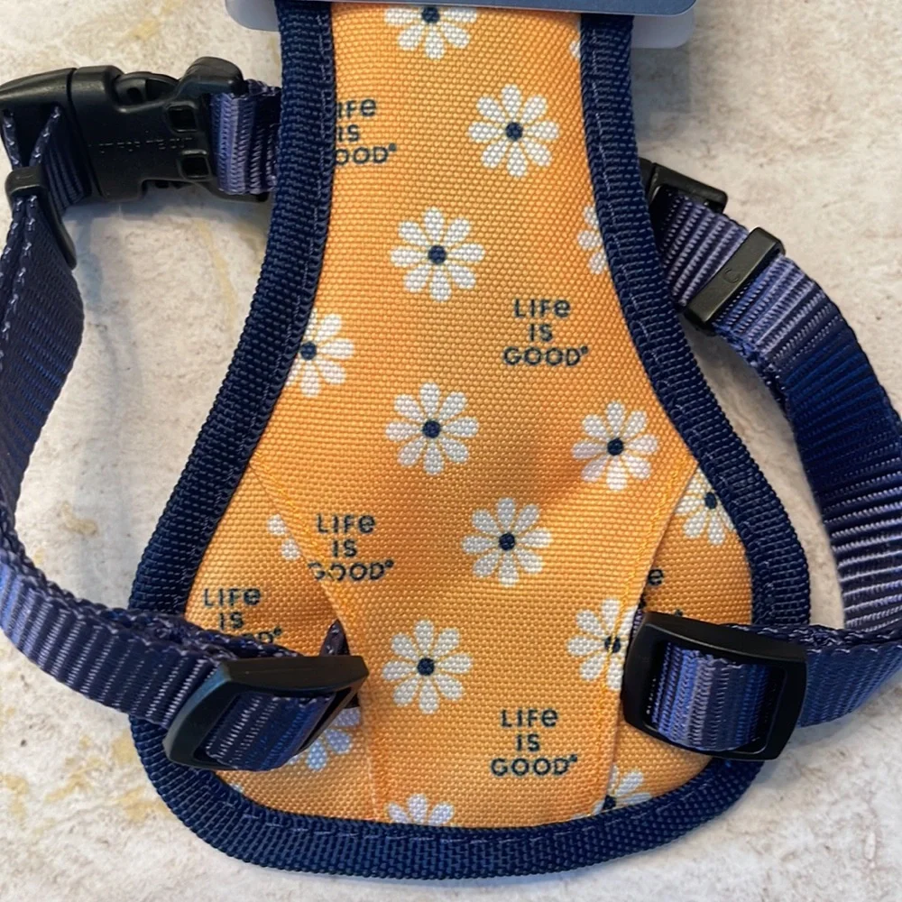 Life is Good Daisy Dog Harness- Baja Yellow
